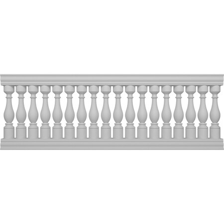 Ekena Millwork Fiberthane Legacy Balustrade Railing Kit, Style F (6 1/4" On-Center Spacing to Pass 4" Sphere Code) BALK40X108LGF